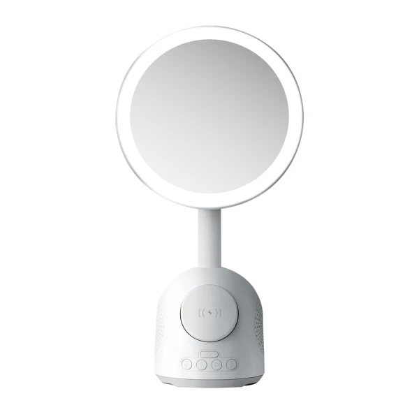 Zvucnik bluetooth + ogledalo makeup + bezicni punjac magsafe sy-w02250 sivi