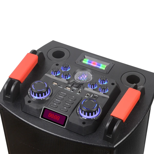 Zvucnik bluetooth ndr-1010s 100w 2*10 inca sa dva mikrofona crni