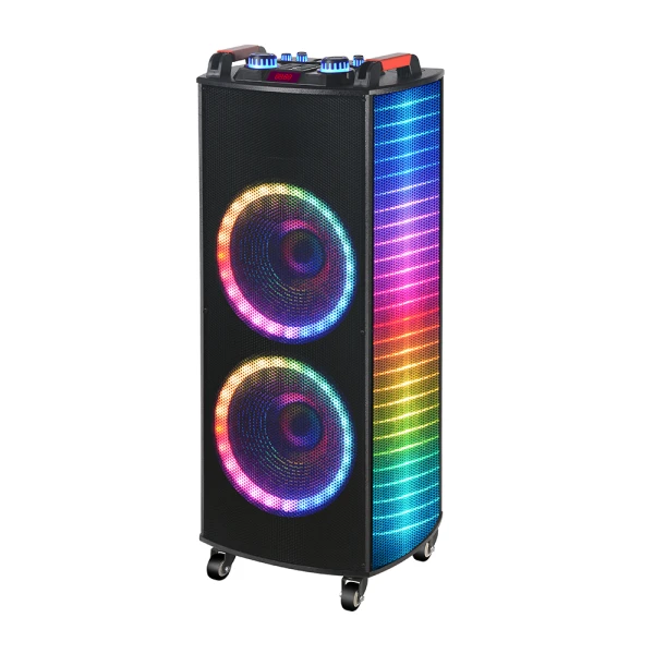 Zvucnik bluetooth ndr-1010s 100w 2*10 inca sa dva mikrofona crni