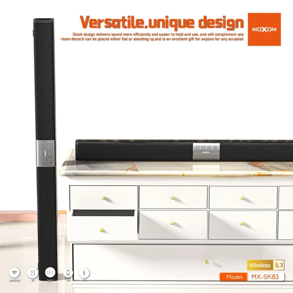 Zvucnik bluetooth moxom mx-sk83 sound bar crni