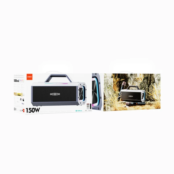 Zvucnik bluetooth moxom mx-sk84 150w sa 2 mikrofona crni