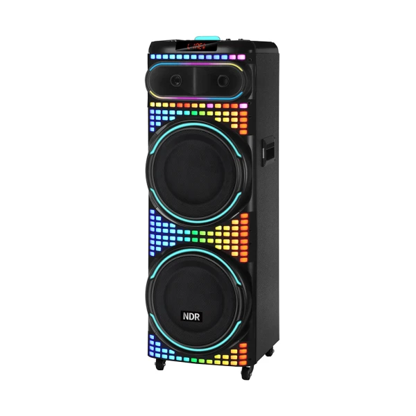 Zvucnik bluetooth ndr-2260 100w 2*12 inca sa dva mikrofona crni