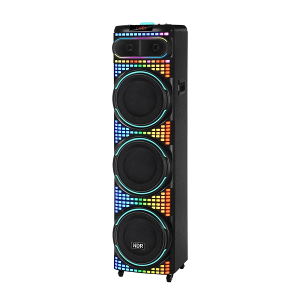 Zvucnik bluetooth ndr-3260 100w 3*12 inca sa dva mikrofona crni