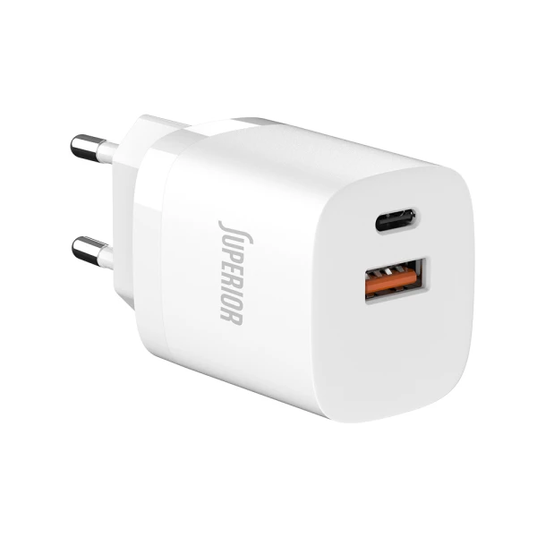Kuciste punjaca comicell superior co-3002acl fast pd type c + usb 33w 3a belo
