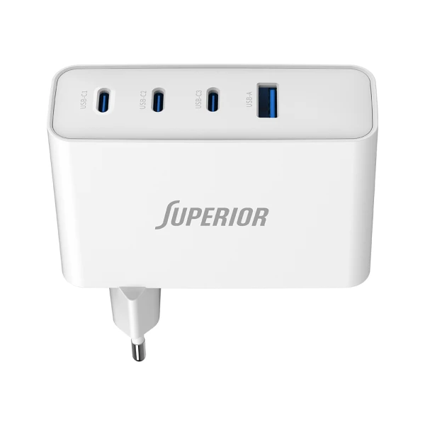 Kuciste punjaca superior su-10001accc 100w gan fast pd + usb belo