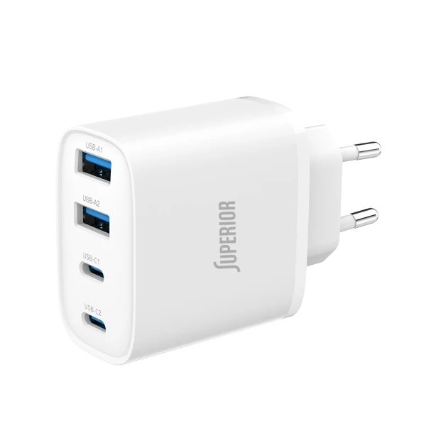 Kuciste punjaca superior su-4001aacc 40w gan fast pd + usb belo