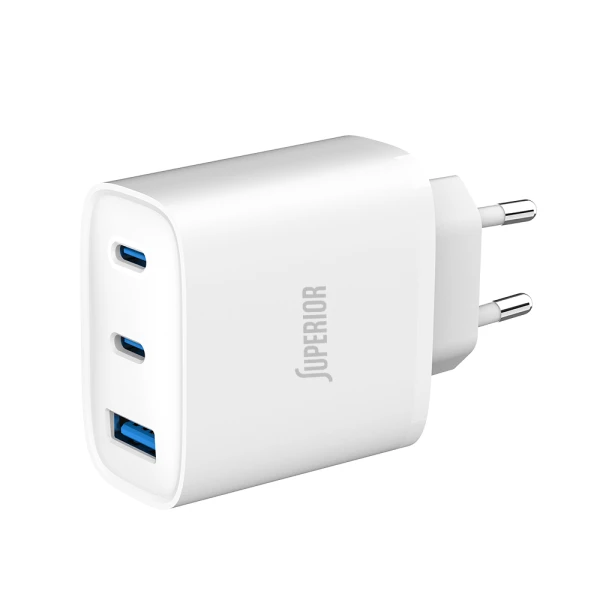 Kuciste punjaca superior su-6505accl 65w gan fast pd + usb belo