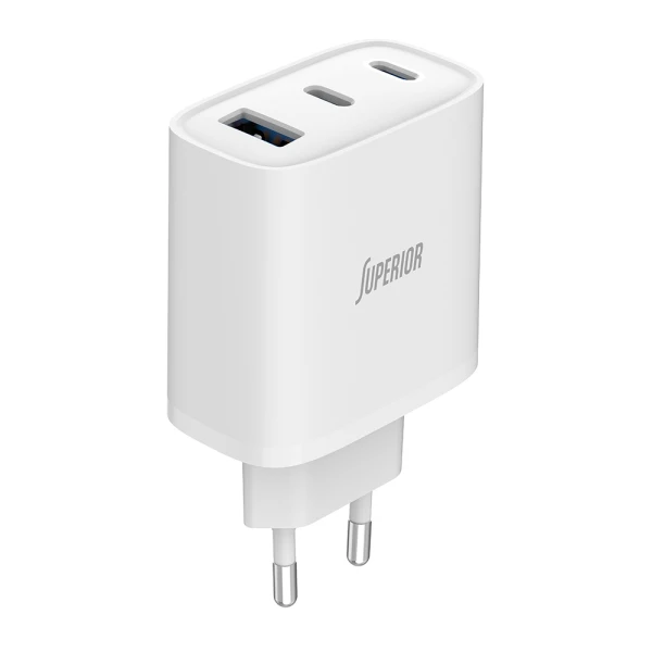 Kuciste punjaca superior su-6505accl 65w gan fast pd + usb belo