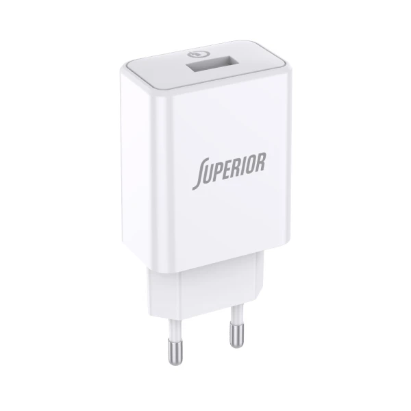 Kuciste punjaca superior su-p101 fast qc3.0 18w 3a belo