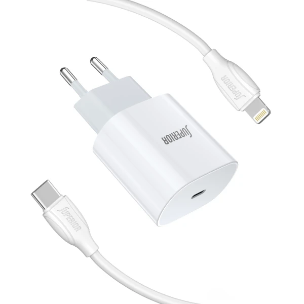 Kucni punjac comicell superior co-dc56 fast pd 20w 3a type c na lightning beli (cert)