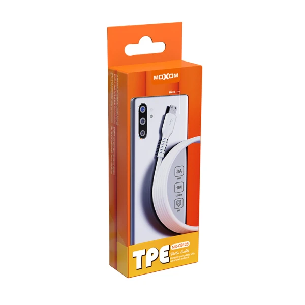 Usb data kabal moxom mx-cb125 3a micro-usb 1m beli
