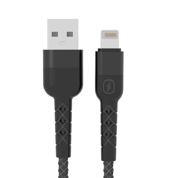 Usb data kabal moxom mx-cb126 3a lightning 1m crni