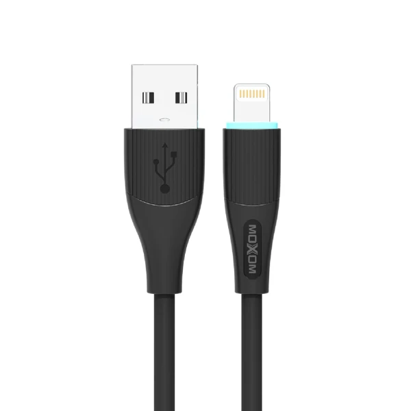 Usb data kabal moxom mx-cb169 3a lightning 1m crni
