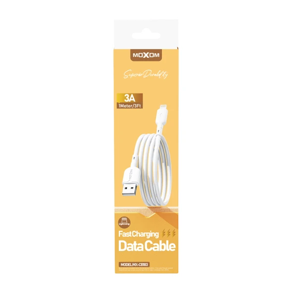 Usb data kabal moxom mx-cb183 3a lightning 1m beli