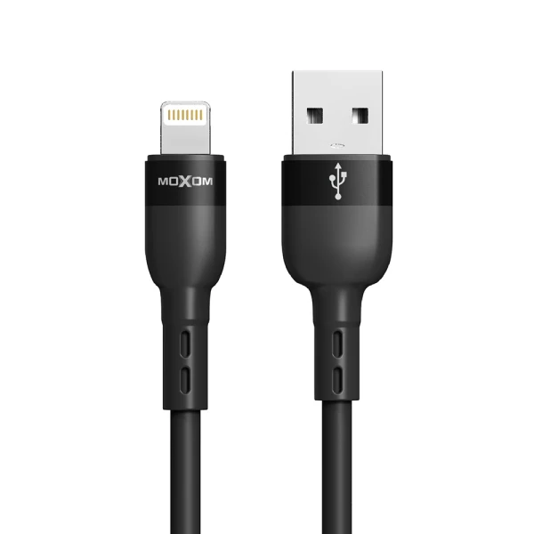 Usb data kabal moxom mx-cb184 3a lightning 1m crni