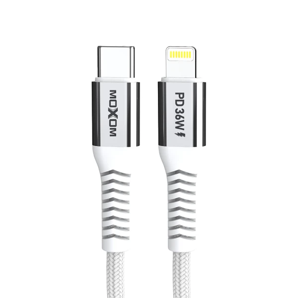 Usb data kabal moxom mx-cb236 pd 36w type-c na lightning 1m beli
