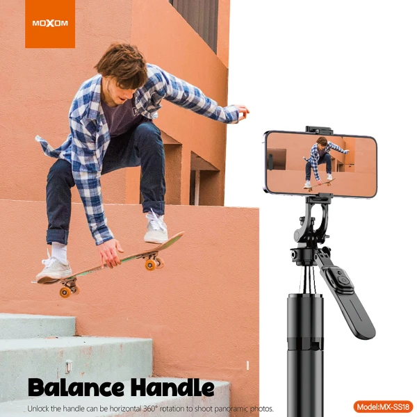 Selfie drzac moxom mx-ss18 sa rotacijom 360 stepeni crni