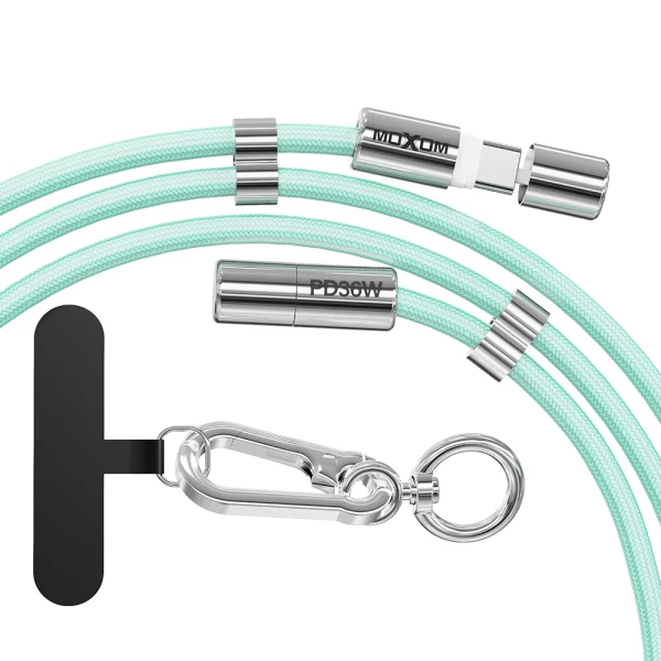 Usb data kabal moxom mx-cb313 type-c to lightning strap plavi