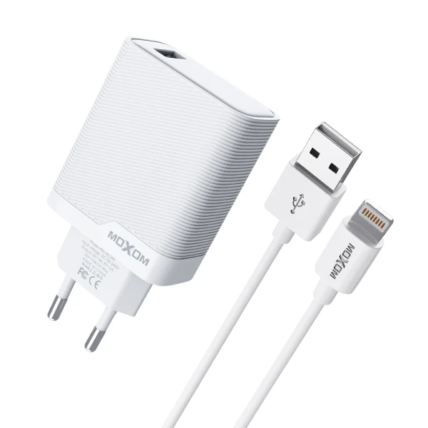 Kucni punjac moxom mx-hc292 usb a na lightning 18w beli