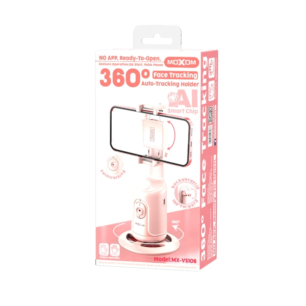 Drzac 360 face tracking moxom mx-vs106 pink