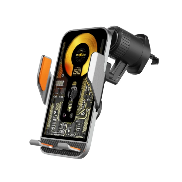 Drzac za mobilni telefon moxom lx-vs802 sa bezicnim punjenjem 15w crni