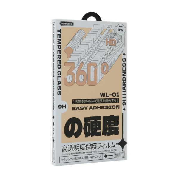 Folija za zastitu ekrana remax 9h 360 hd wl-01 za iphone 16 (6.1) crna