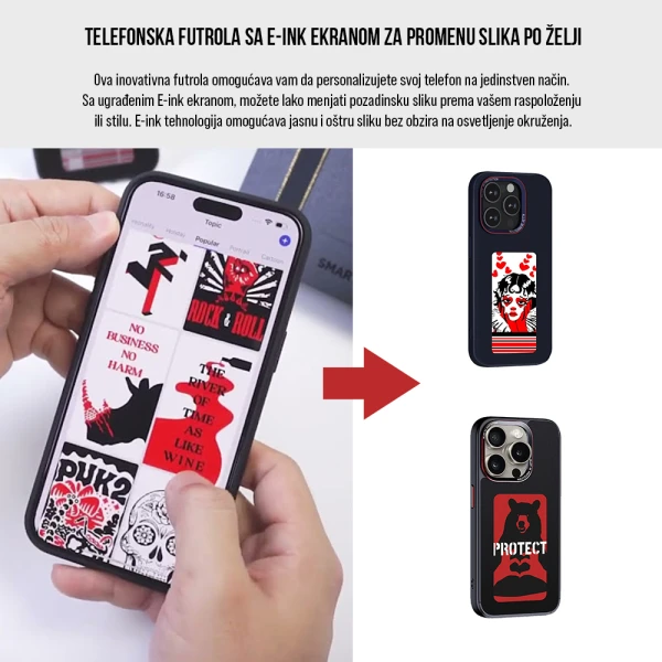 Futrola smart cover corning glass za iphone 14 pro max (6.7) crna