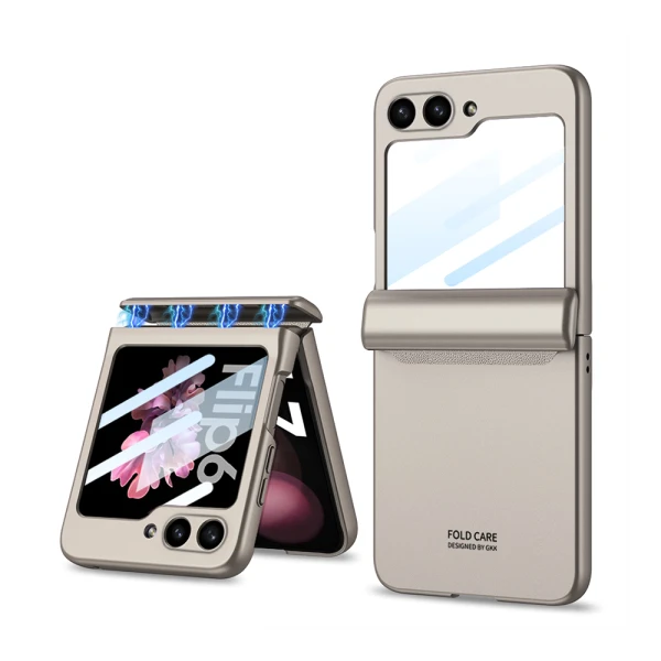 Futrola smooth line za samsung f741b/f761b galaxy z flip 6 5g/z flip 7 fe 5g zlatna (gkk case)