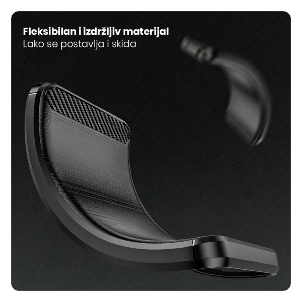 Futrola silikon brushed za xiaomi 17 ultra 5g crna