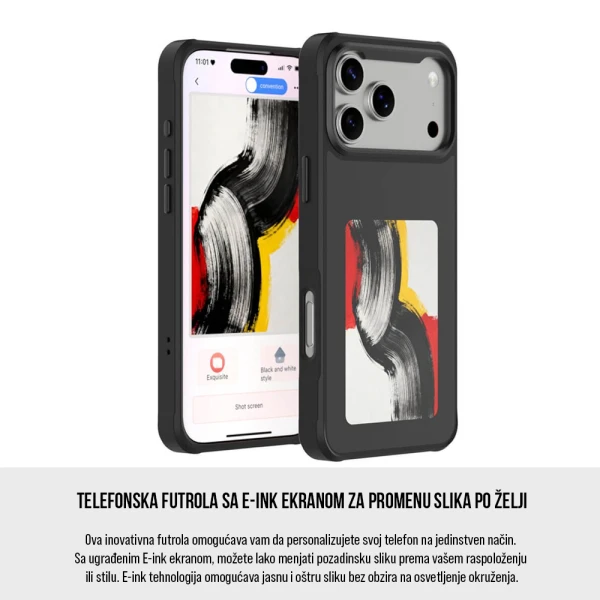 Futrola smart cover corning glass za iphone 17 pro (6.3) narandzasta