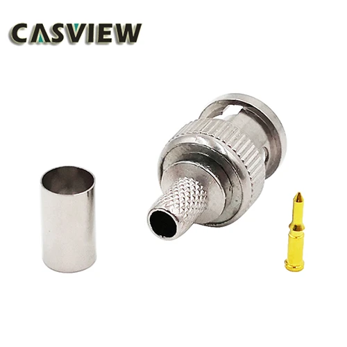 CasView CBN-026 BNC Muski krimp konektor za RG58 / RG59 / RG6 kabl (Zinc Alloy + bakarni pin)