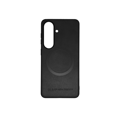 Silikonska futrola OLGE Magnetic New Feeing Samsung A07 CRNA