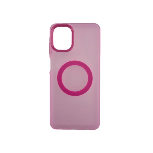 Silikonska futrola Magsafe FLURO COLOR Samsung A07 ROZE