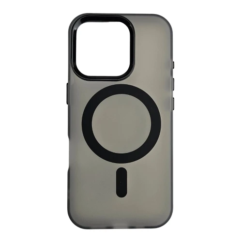 Silikonska futrola Magsafe FLURO COLOR Iphone 16 PRO MAX CRNA