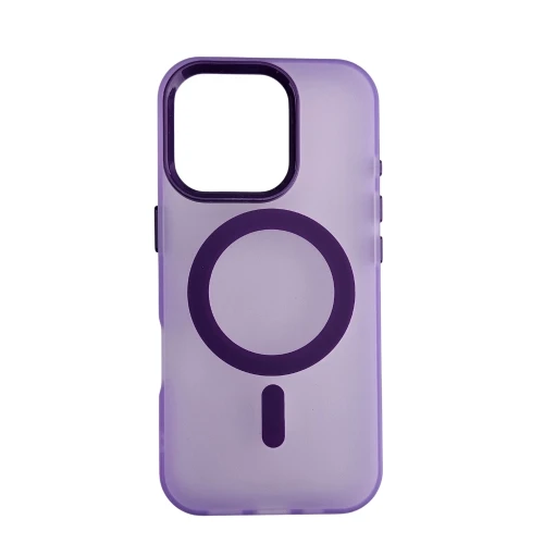 Silikonska futrola Magsafe FLURO COLOR Iphone 16 PRO LJUBIČASTA