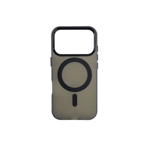 Silikonska futrola Magsafe FLURO COLOR Iphone 17 Pro Max CRNA