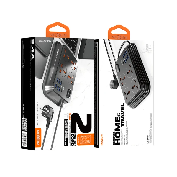 Produzni adapter moxom mx-st07 home&travel crni