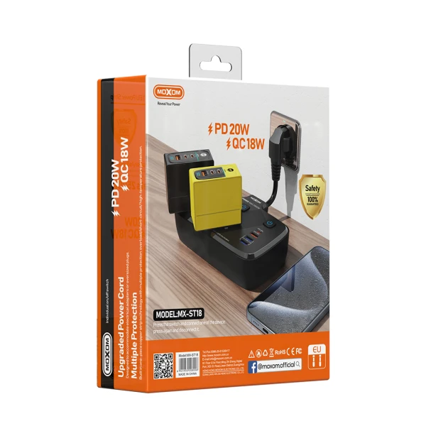 Produzni adapter moxom mx-st18 6u1 crni