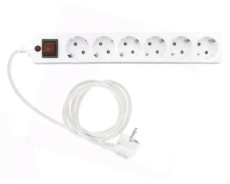 FAST ASIA Produžni kabl 6r-3m sa prekidacem i zaštitom 3x1,5mm (Linkom) - beli