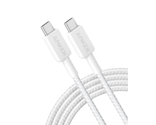 ANKER 322 USB tip-C na USB tip-C kabl M/M 1.8m, 60W, pleteni, beli