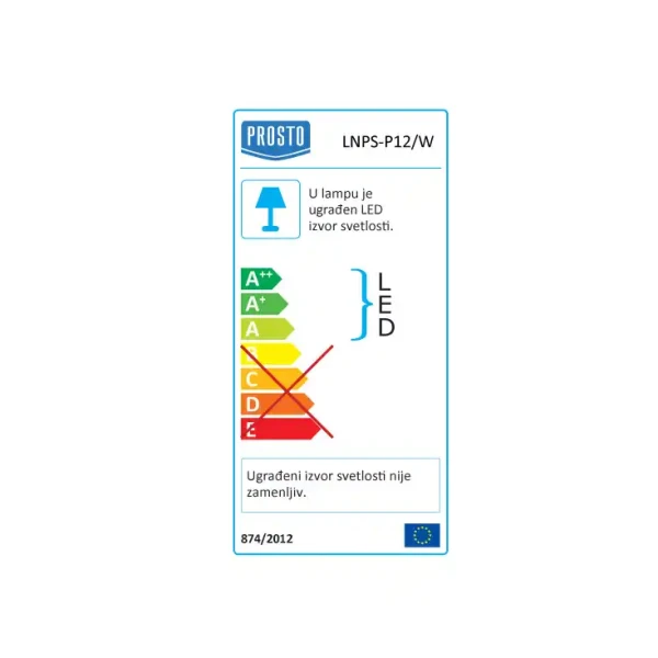LED nadgradna svetiljka 12W,6500K
