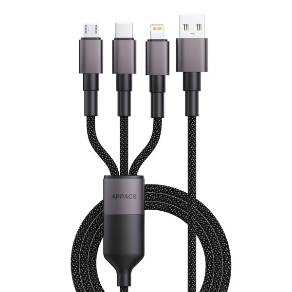 Kabl USB U87 3in1 Type USB A  to Micro/Type C/Lightning APPACS