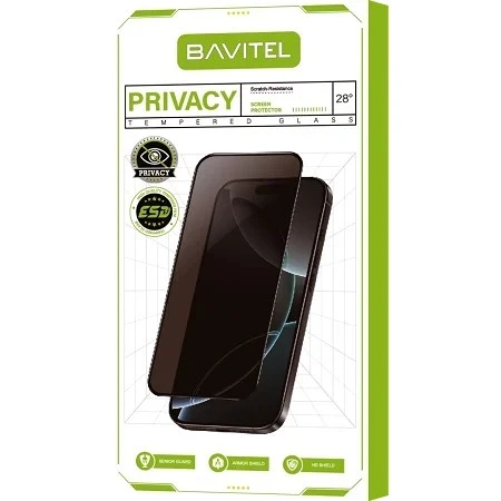 iPhone 16 Pro Max  Privacy  Bavitel zaštitno staklo- 9H Strong Hardness Anti-Scratch