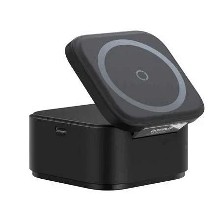 Baseus MagPro Magnetic 2u1 punjač 25W crna