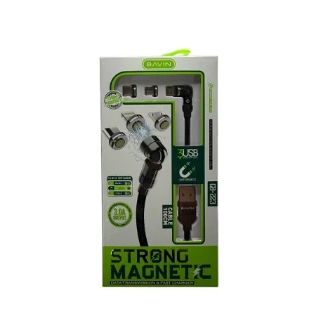 Bavin kabl Super Magnetic 3in1 TypeC/IOS/Micro crna CB-233