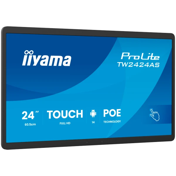 IIYAMA DS Monitor TW2424AS-B3P 24'' Full HD In-cell PCAP 10pt interactive Touch Panel PC with Android OS, IPS panel technology, anti glare c