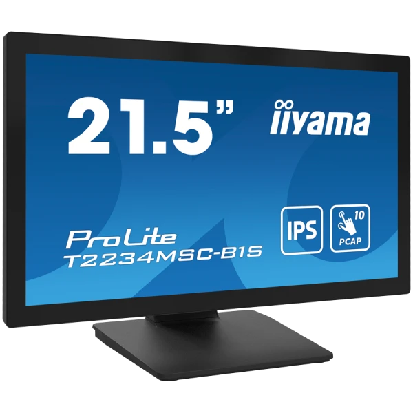 IIYAMA Monitor LED T2234MSC-B1S 22'' Full HD 10pt touchscreen featuring IPS 350 cdm˛ 1000:1 8ms projective capacitive VGA HDMI DP ( T2234MSC