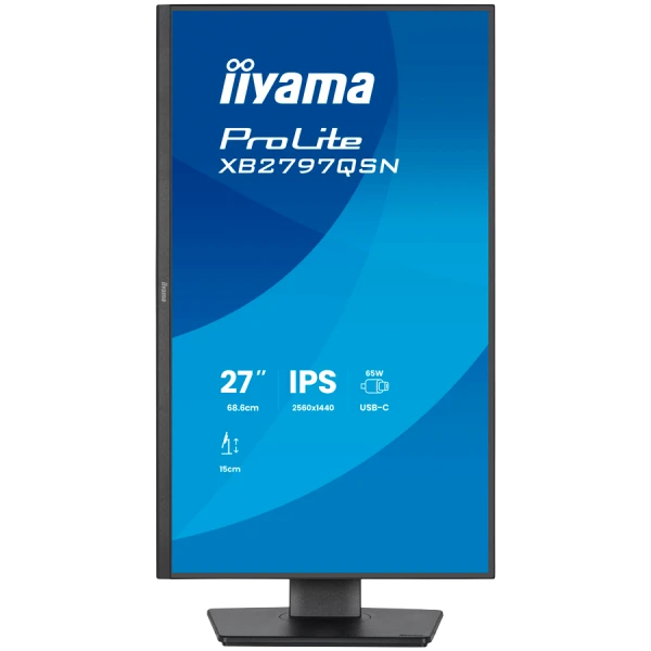 27'' IPS-panel, 2560x1440, EyeComfort, 15cm Height Adj. Stand, USB-C Dock (LAN65W PDDP-OUT) 1ms, 350cdm2, Speakers, USB-C, HDMI, DisplayPort
