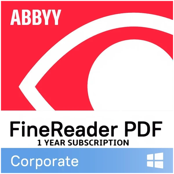 ABBYY FineReader PDF Corporate, Single User License (ESD), Subscription, 1y ( FRCW-FMBL-X ) 
