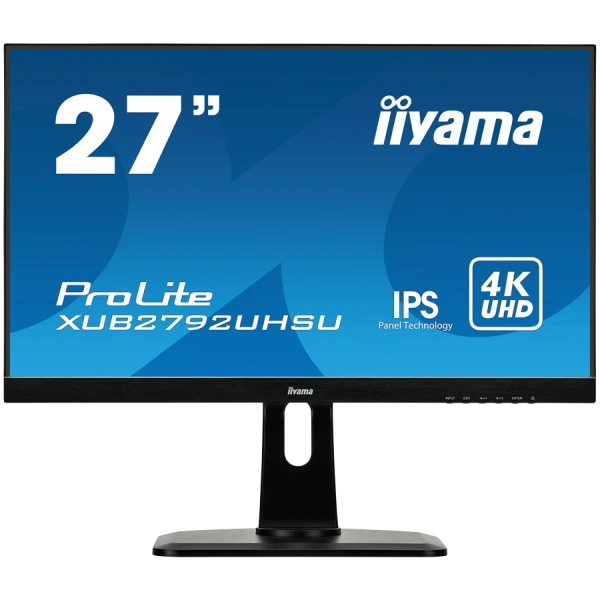 IIYAMA Prolite XUB2792UHSU-B6 Business Monitor - 68.5 cm (27), 4K UHD (3840x2160), IPS LED, 60Hz, 4ms, 350 cdm˛, matte  black ( XUB2792UHSU